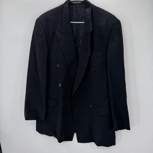 Elegant Black Double-Breasted Blazer
